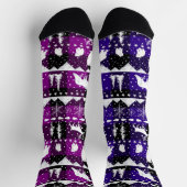 Noordse zoetwaterwinterdieren Paarse buffelstang Sokken (Top)