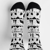 Noordse zoetwaterwinterdieren zwarte en witte sok (Top)