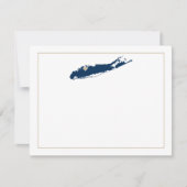 Noordshore van Long Island met hartstocht RSVP Kaartje (Voorkant)