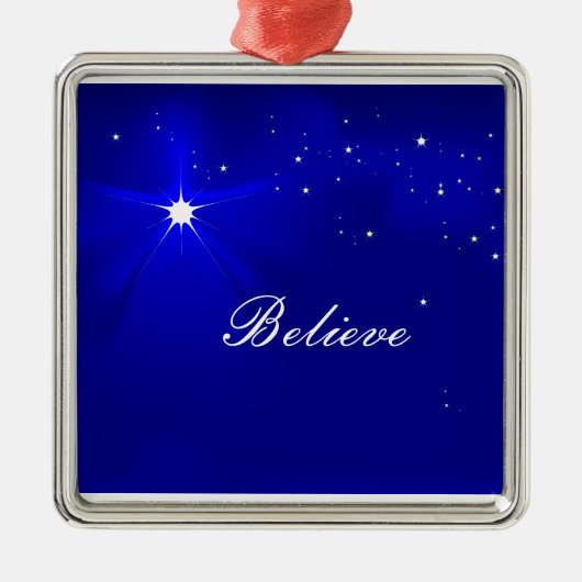 NoordStar Believe kerstversiering Metalen Ornament (Voorkant)