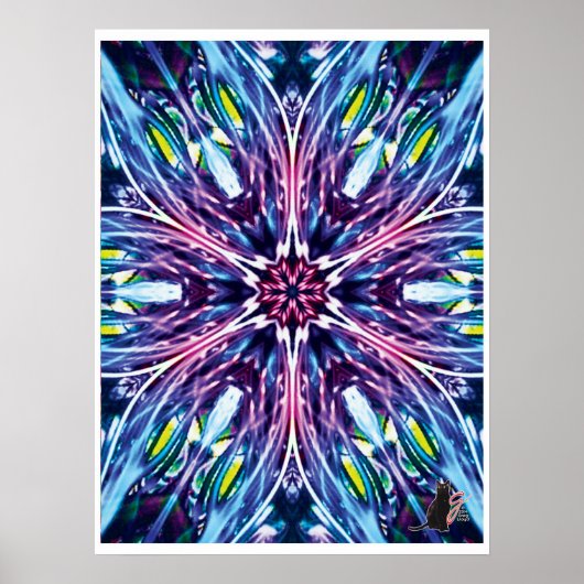 Noordster Kinetic Collage Kaleidoscoop Poster (Voorkant)