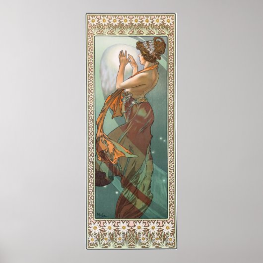 Noordster van Alphonse Mucha Poster (Voorkant)