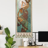 Noordster van Alphonse Mucha Poster (Thuiskantoor)