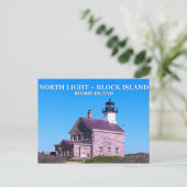 Noordvuurtoren, Block Island, RI Briefkaart (Staand voorkant)