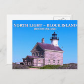 Noordvuurtoren, Block Island, RI Briefkaart (Voorkant / Achterkant)