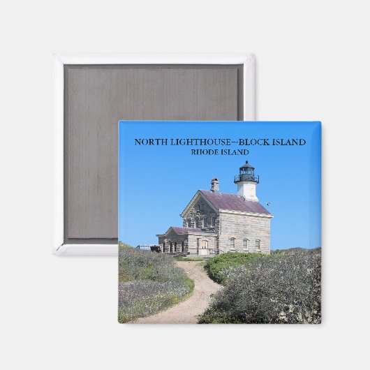 Noordvuurtoren, Block Island RI Magnet (Voorkant / Achterkant)
