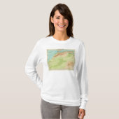 Noordwest-Afrika met scheepvaartroutes T-shirt (Voorkant volledig)