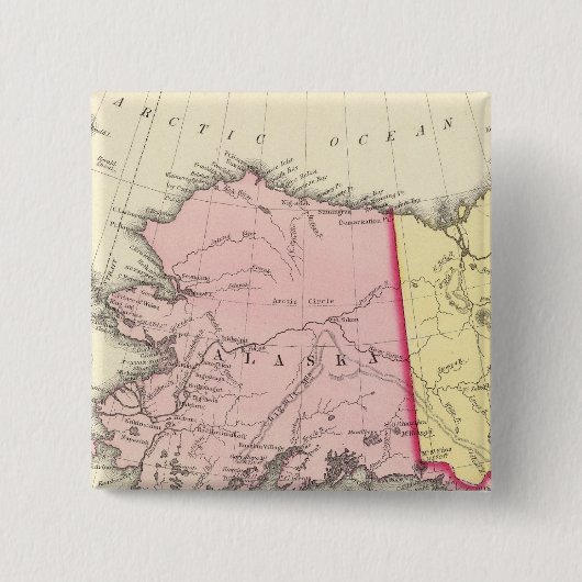Noordwest-Amerika Vierkante Button 5,1 Cm (Voorkant)