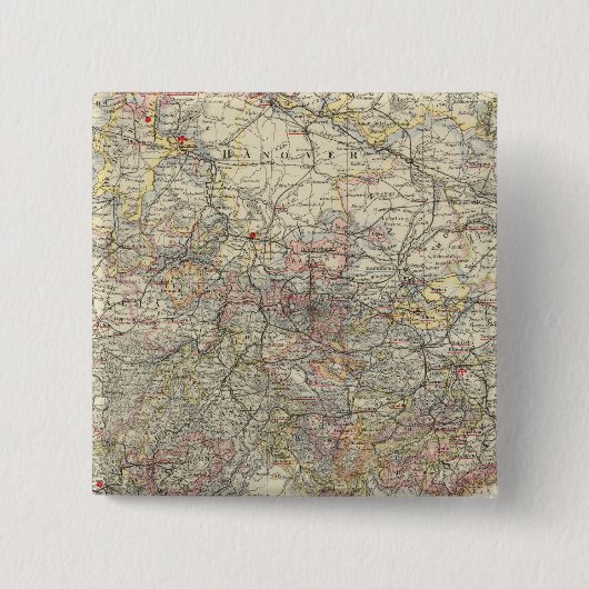 Noordwest-Duits imperium Vierkante Button 5,1 Cm (Voorkant)