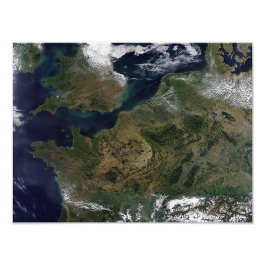 Noordwest-Europa Foto Afdruk (Voorkant)