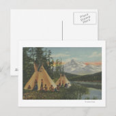 Noordwest-Indiërs - twee teepjes nabij het gebergt Briefkaart (Voorkant / Achterkant)
