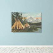 Noordwest-Indiërs - twee teepjes nabij het gebergt Canvas Afdruk (Insitu (Houten vloer))