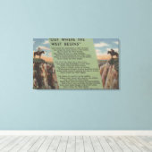 Noordwest-Indiërs "Uit waar het Westen begint" Canvas Afdruk (Insitu (Houten vloer))
