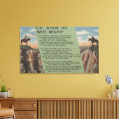 Noordwest-Indiërs "Uit waar het Westen begint" Canvas Afdruk (Insitu (Woonkamer))