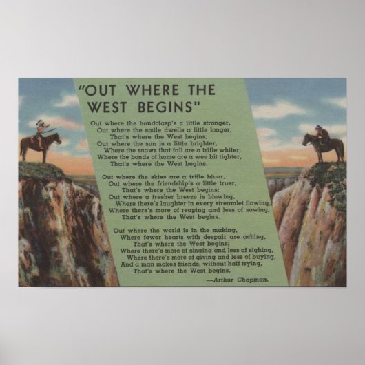 Noordwest-Indiërs "Uit waar het Westen begint" Poster (Voorkant)