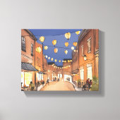 Noordwest-Italiaans district | Boston MA Waterverf Canvas Afdruk (Voorkant)