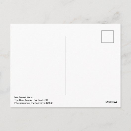 Noordwest-Neon: De Barn Briefkaart (Achterkant)