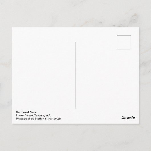 Noordwest-Neon: Frisko Freeze Briefkaart (Achterkant)