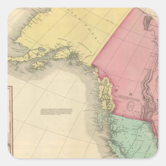 Noordwest-Noord-Amerika Vierkante Sticker (Voorkant)