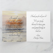 Noordwest Oceaan Sunrise Pastor Waardering Bedankkaart (Binnen)