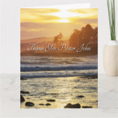 Noordwest Oceaan Sunrise Pastor Waardering Bedankkaart (Voorkant)