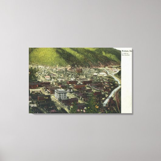 Noordwest-Uitzicht van TownWallace, ID Canvas Afdruk (Voorkant)