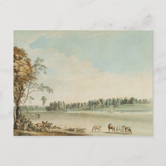 Noordwest Uitzicht Wakefield Lodge in Whittlebury Briefkaart (Voorkant)