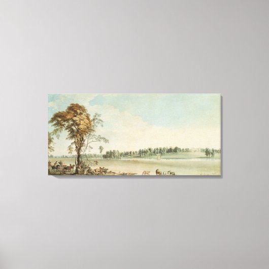 Noordwest Uitzicht Wakefield Lodge in Whittlebury Canvas Afdruk (Voorkant)