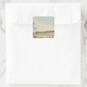 Noordwest Uitzicht Wakefield Lodge in Whittlebury Vierkante Sticker (Tas)