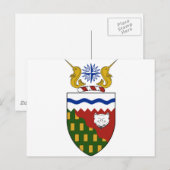 Noordwestelijke Gebieden (Canada) Wapenmunt Briefkaart (Voorkant / Achterkant)