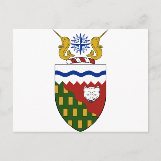 Noordwestelijke Gebieden (Canada) Wapenmunt Briefkaart (Voorkant)
