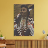 Noordwestelijke Indiërs - Chief Joseph van de Nez Canvas Afdruk (Insitu (Woonkamer))