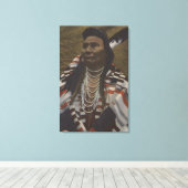 Noordwestelijke Indiërs - Chief Joseph van de Nez Canvas Afdruk (Insitu (Houten vloer))