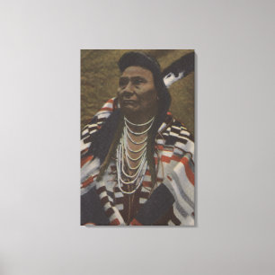 Noordwestelijke Indiërs - Chief Joseph van de Nez Canvas Afdruk