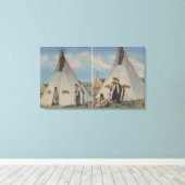 Noordwestelijke Indiërs - Chief's Love Call en Hap Canvas Afdruk (Insitu (Houten vloer))