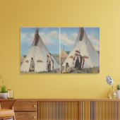 Noordwestelijke Indiërs - Chief's Love Call en Hap Canvas Afdruk (Insitu (Woonkamer))
