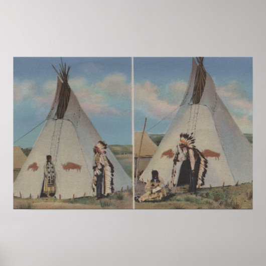 Noordwestelijke Indiërs - Chief's Love Call en Hap Poster (Voorkant)