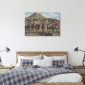 Noordwestelijke Indiërs - een Buffalo Hunt en Indi Canvas Afdruk (Insitu (Slaapkamer))