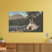 Noordwestelijke Indiërs - het land van Sky Blue Canvas Afdruk (Insitu (Woonkamer))