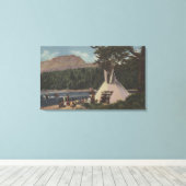 Noordwestelijke Indiërs - het land van Sky Blue Canvas Afdruk (Insitu (Houten vloer))