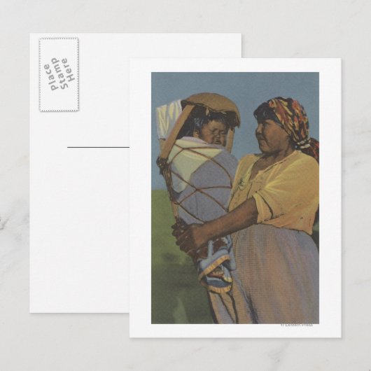 Noordwestelijke Indiërs - Indiase vrouw Briefkaart (Voorkant / Achterkant)