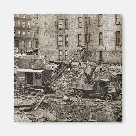 Noordwestelijke kraan en schoppenbak magneet (Voorkant)