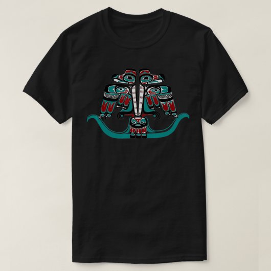 Noordwestelijke Pacifische inheemse Haida Tlingit T-shirt (Design voorkant)