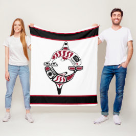 Noordwestkust Killer Whale Blanket Fleece Deken