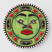 Noordwestkust Native American Mask Clock Design
