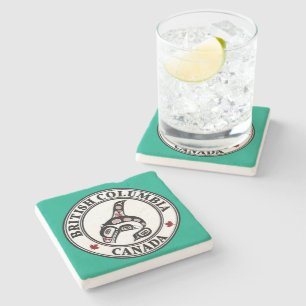 Noordwestkust Stille Oceaan Haida Art Killer Whale Stenen Onderzetter