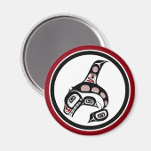 Noordwestkust van de Stille Oceaan Haida art Kille Magneet (Voorkant / Achterkant)