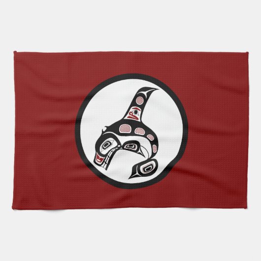 Noordwestkust van de Stille Oceaan Haida art Kille Theedoek (Horizontaal)