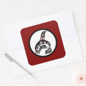 Noordwestkust van de Stille Oceaan Haida art Kille Vierkante Sticker (Envelop)