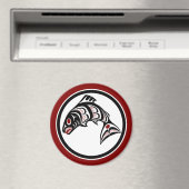 Noordwestkust van de Stille Oceaan Haida art Salmo Magneet (Insitu (Vaatwasser))